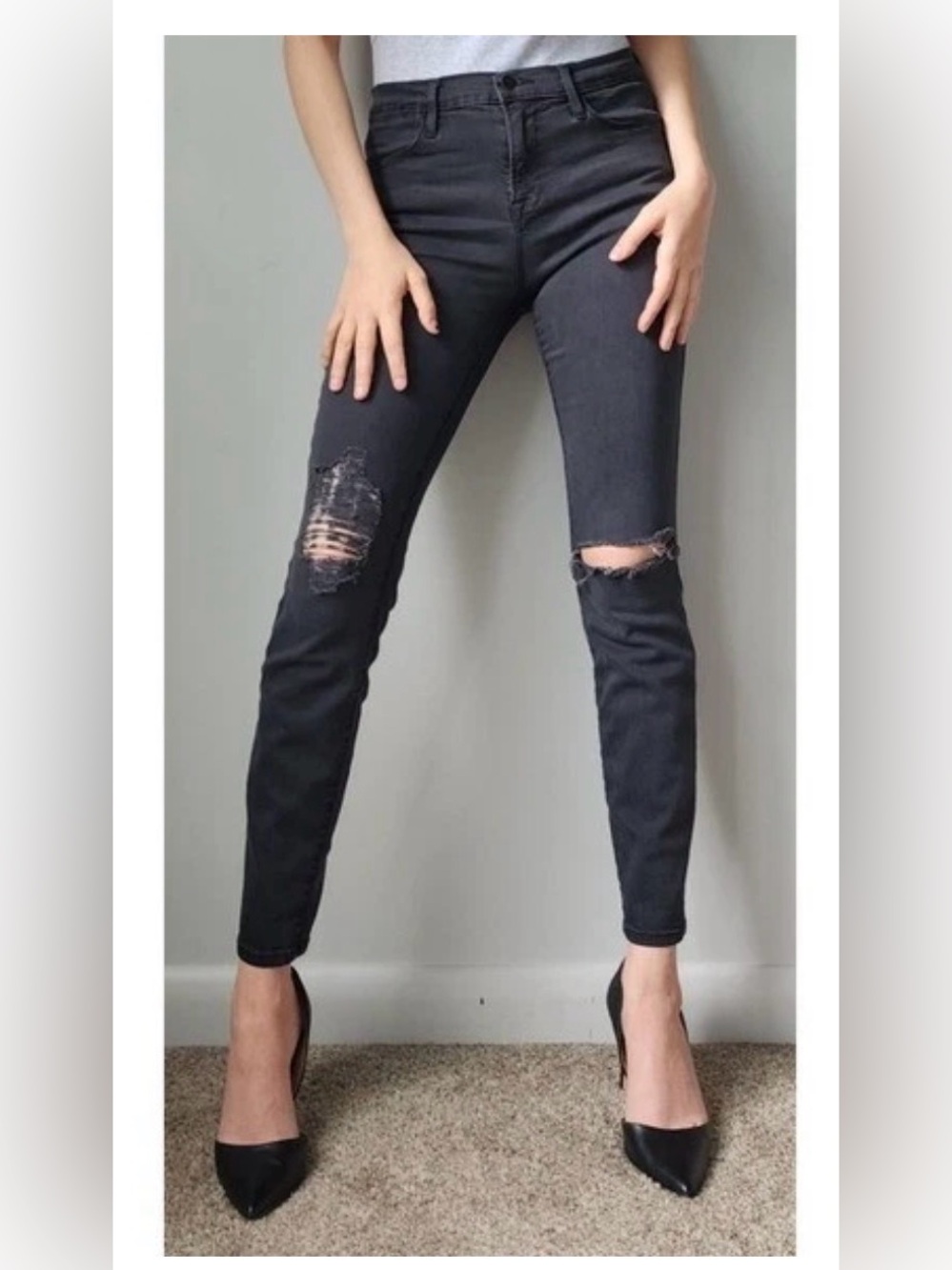 FRAME Le Skinny de Jeanne Jeans – Gifford Wash – Size 25– Mid-Rise Ankle Skinny